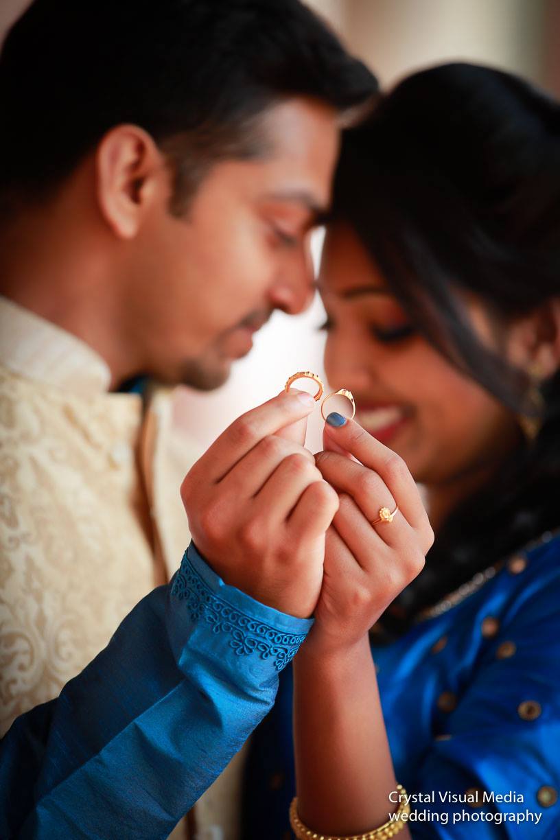 A moment of prayer during the Christian engagement ceremony in Kochi.