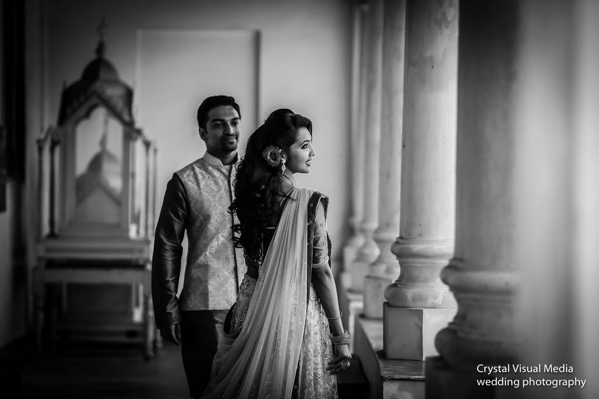 Arun, the groom, looking sharp during his engagement ceremony in Cherai.