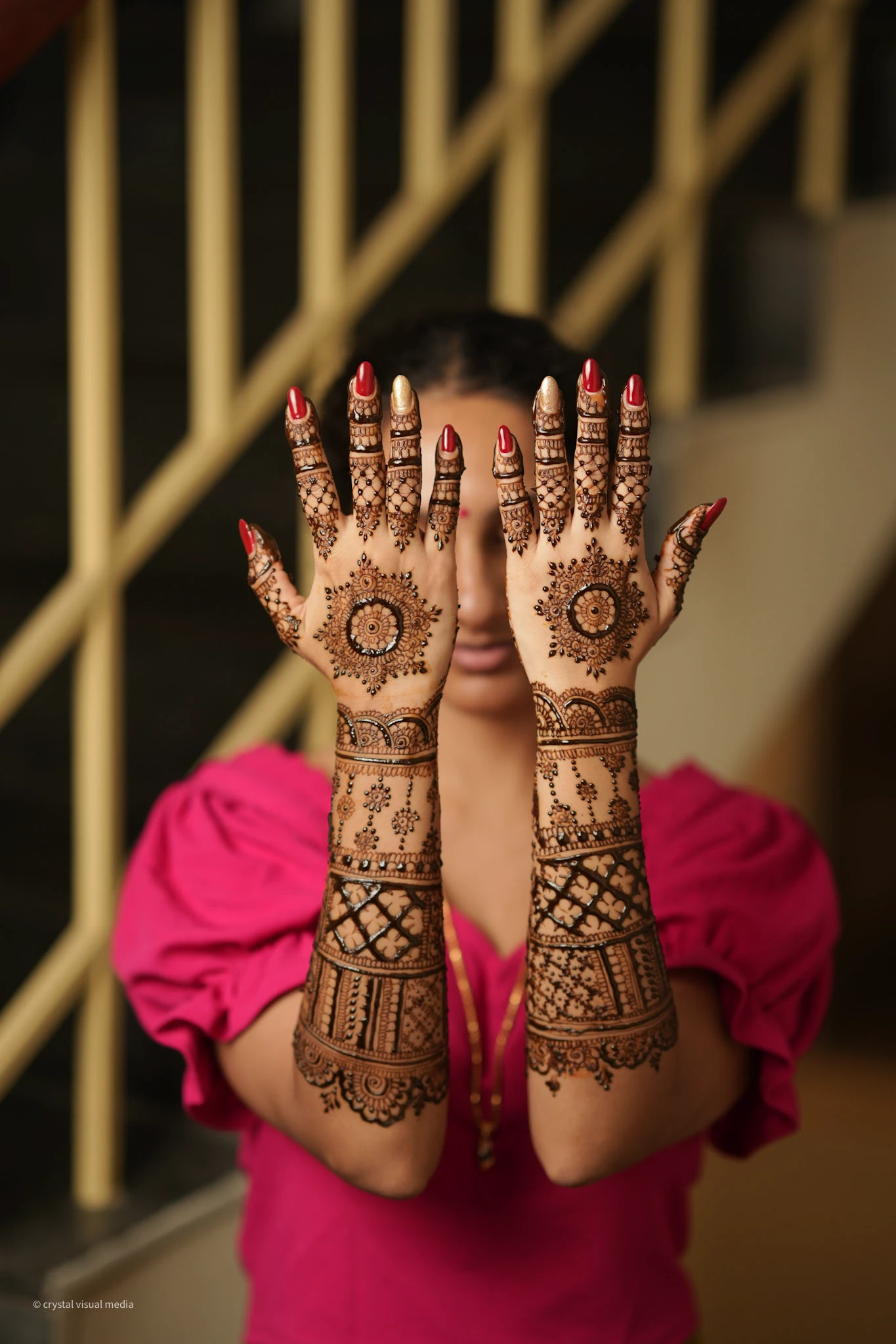 Bride's emotional moment at a destination wedding.