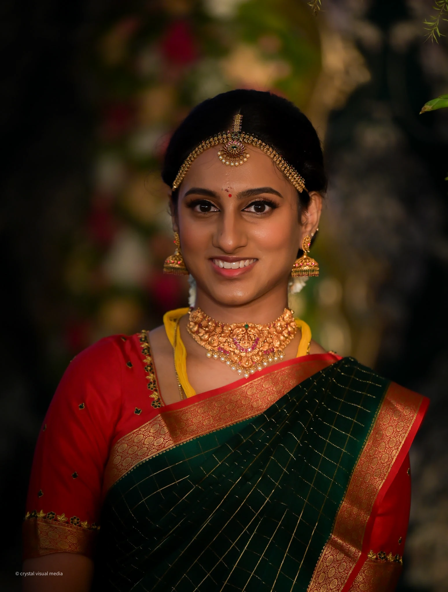 Bride at a destination wedding in Kerala.